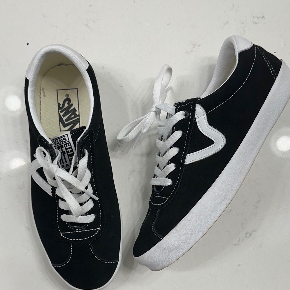 Brand new Vans Classic Black and White Low-Tops